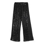 Twinset Pantalone tinta unita con Paillettes Nero per Bambina 252GJ2232 NERO TWINSET 