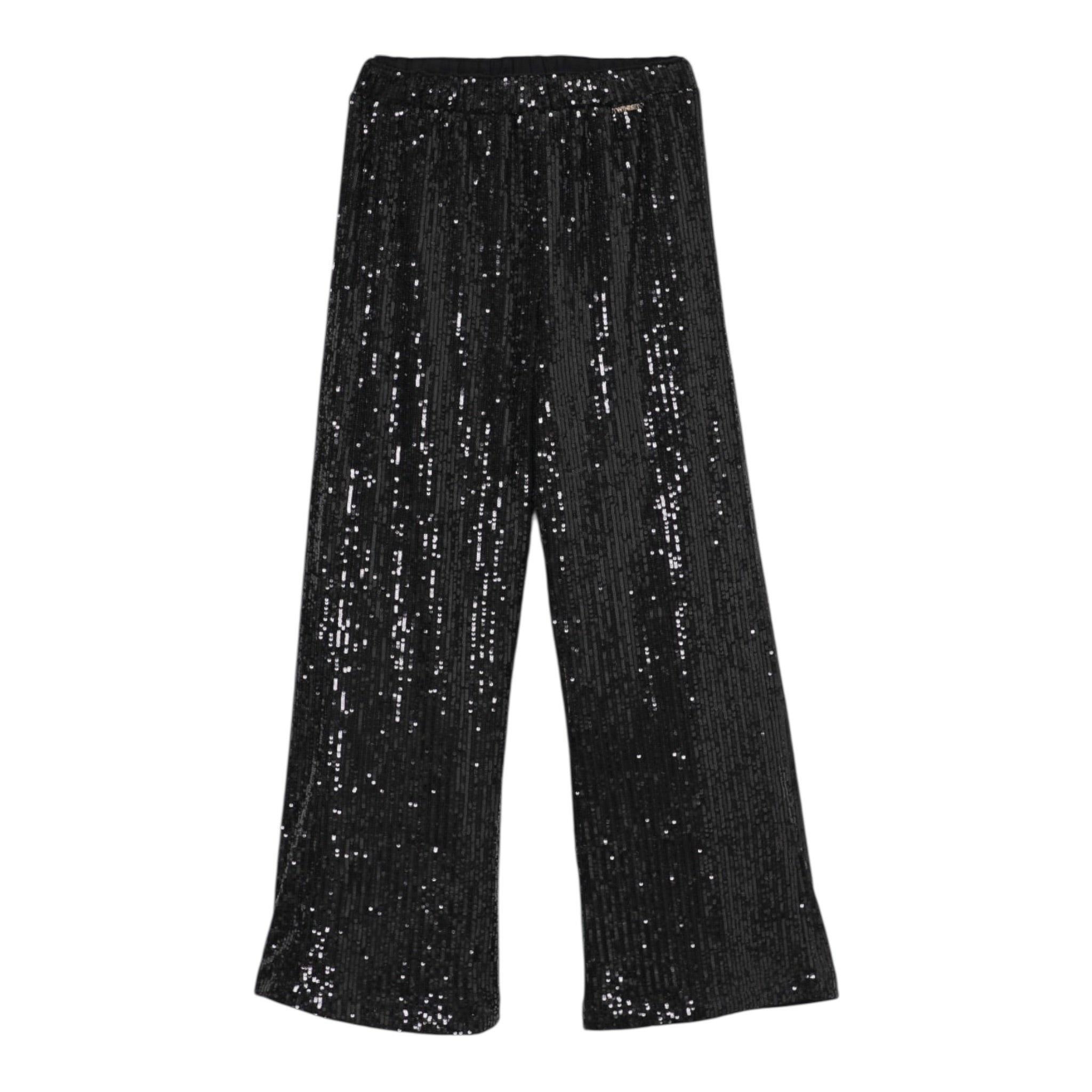Twinset Pantalone tinta unita con Paillettes Nero per Bambina 252GJ2232 NERO TWINSET 