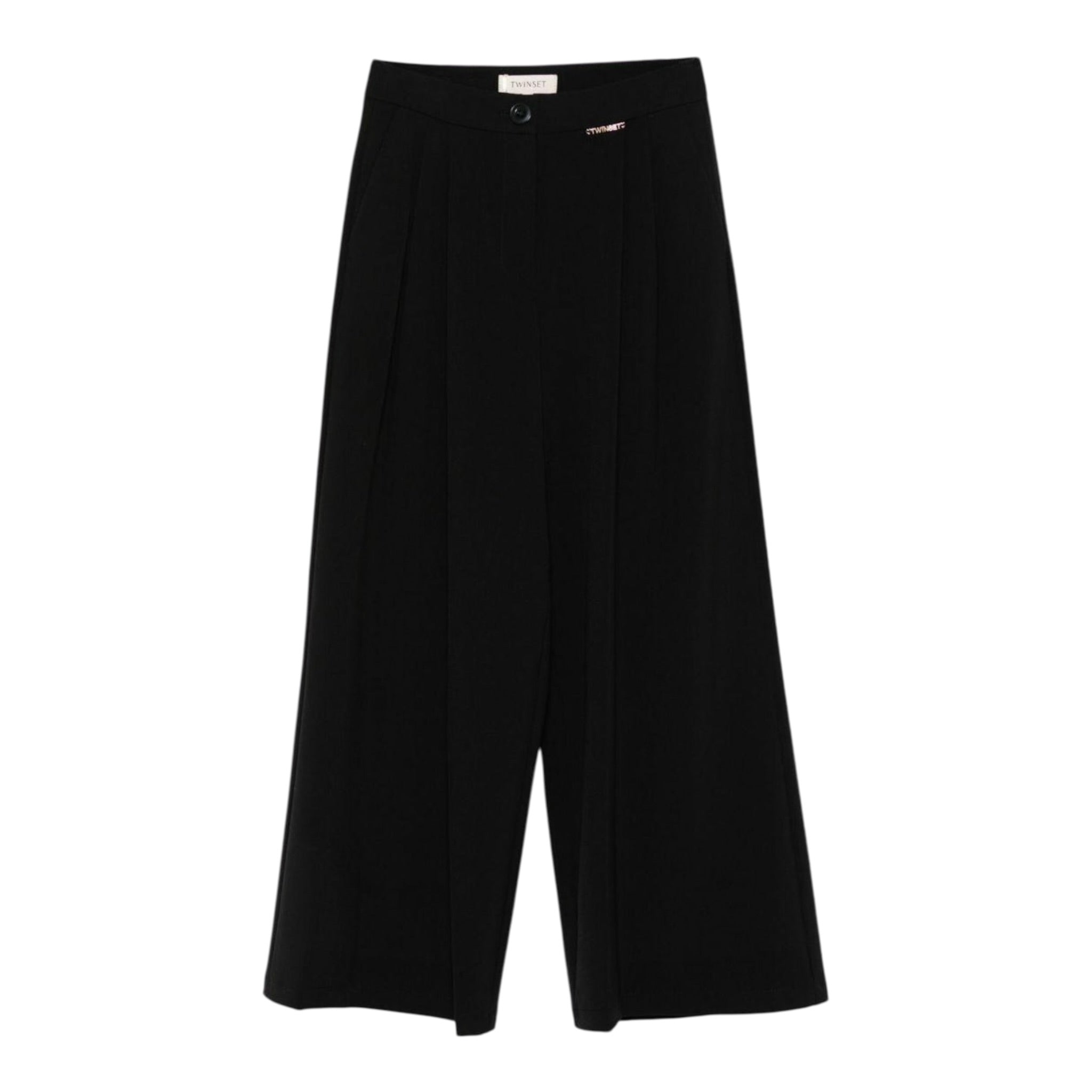 Twinset Pantalone tinta unita Modello Palazzo Nero per Bambina 252GJ2274 NERO TWINSET 