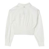 Twinset Camicia Manica Lunga tinta unita Modello Crop Bianco per Bambina 252GJ2300 BIANCO TWINSET 