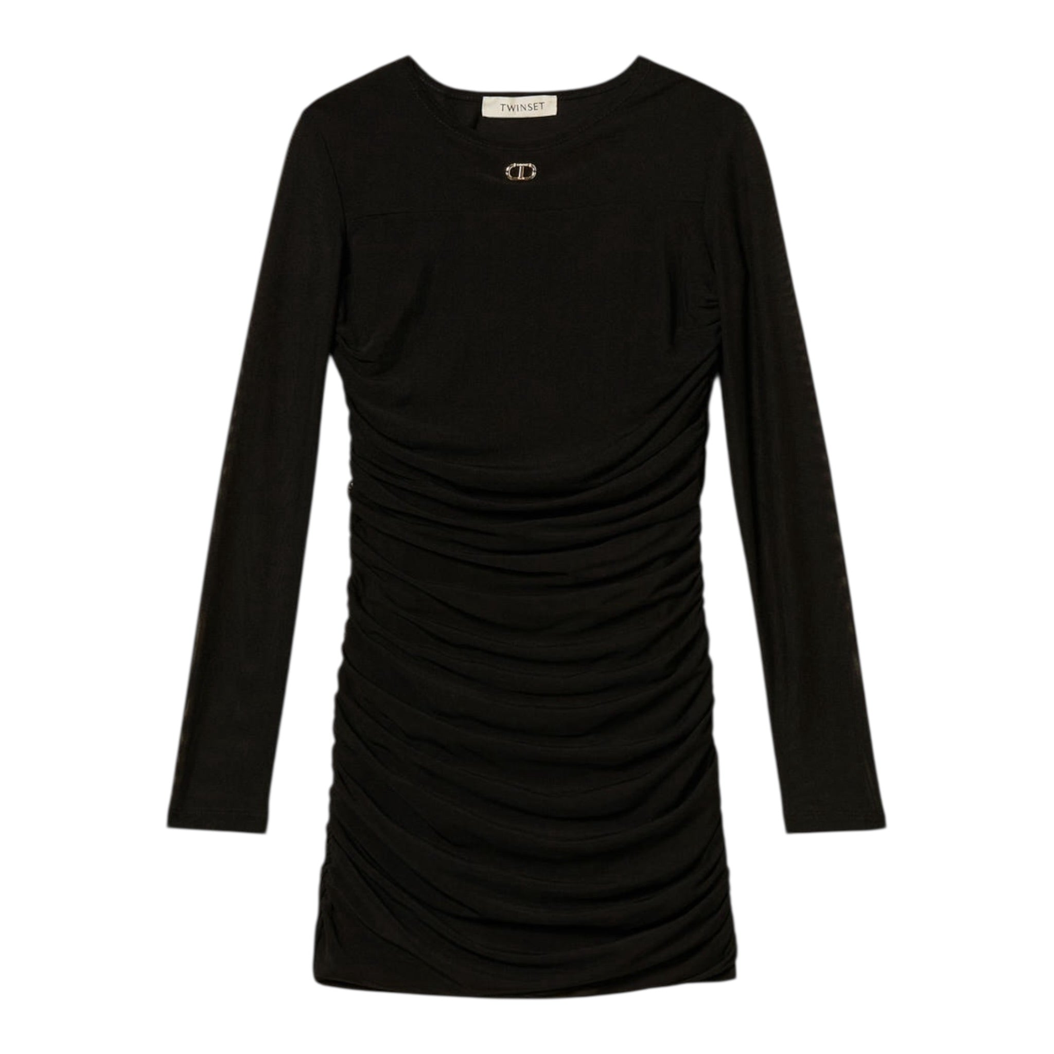 Twinset Abito Manica Lunga tinta unita Nero per Bambina 252GJ2312 NERO TWINSET 
