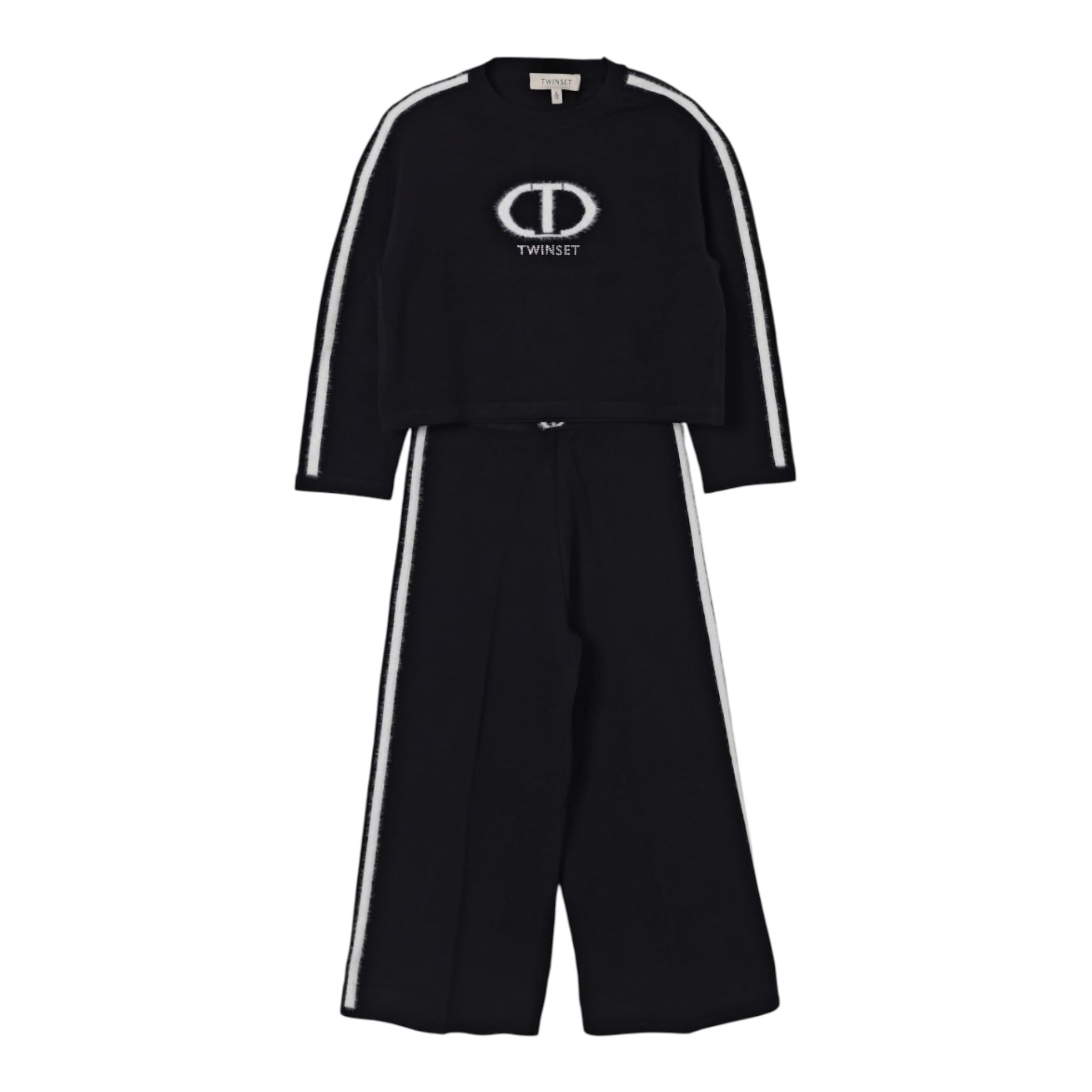 Twinset Completo 2Pz Maglia-Pantalone tinta unita Nero per Bambina 252GJ301AX NERO TWINSET 