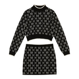Twinset Completo 2 Pezzi Maglia-Gonna Nero per Bambina 252GJ3022 NERO TWINSET 