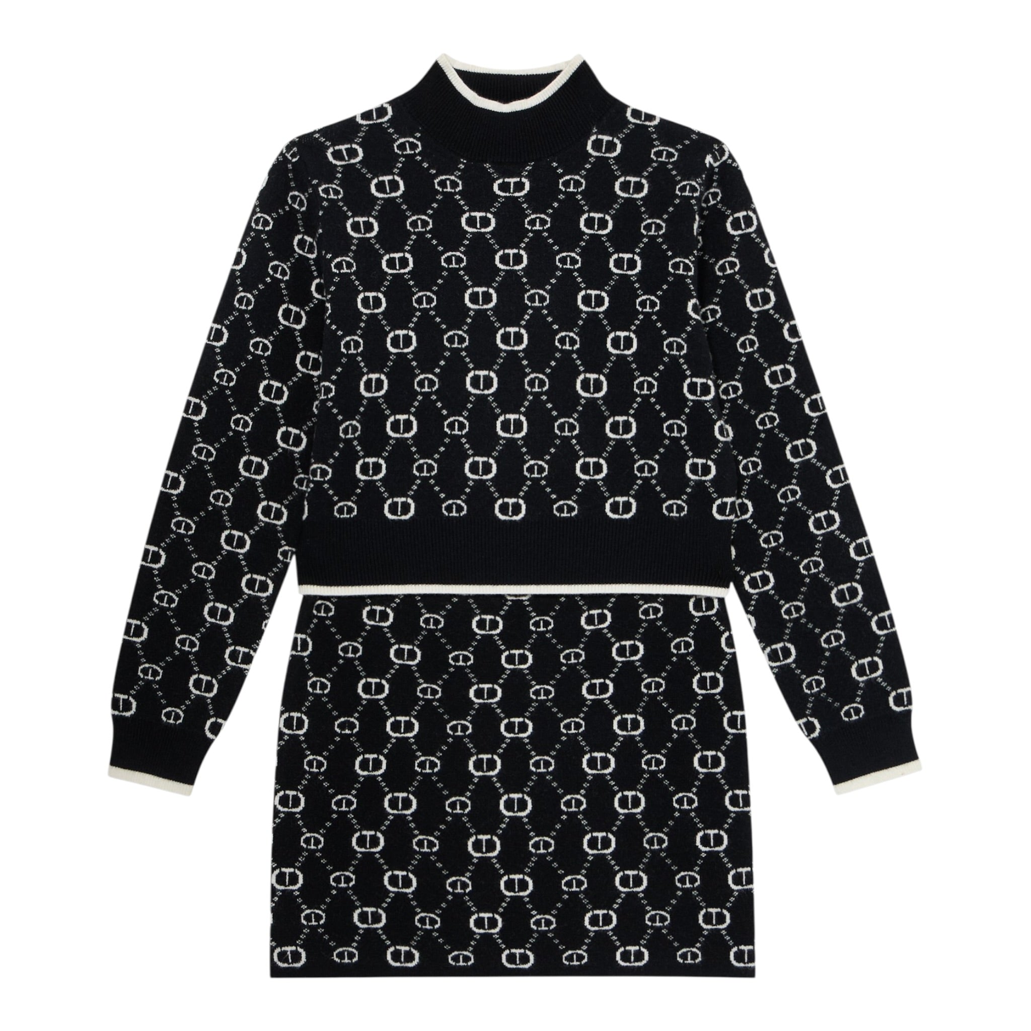 Twinset Completo 2 Pezzi Maglia-Gonna Nero per Bambina 252GJ3022XX NERO TWINSET 