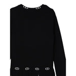 Twinset Abito tinta unita con Logo Nero per Bambina 252GJ3101 NERO TWINSET 