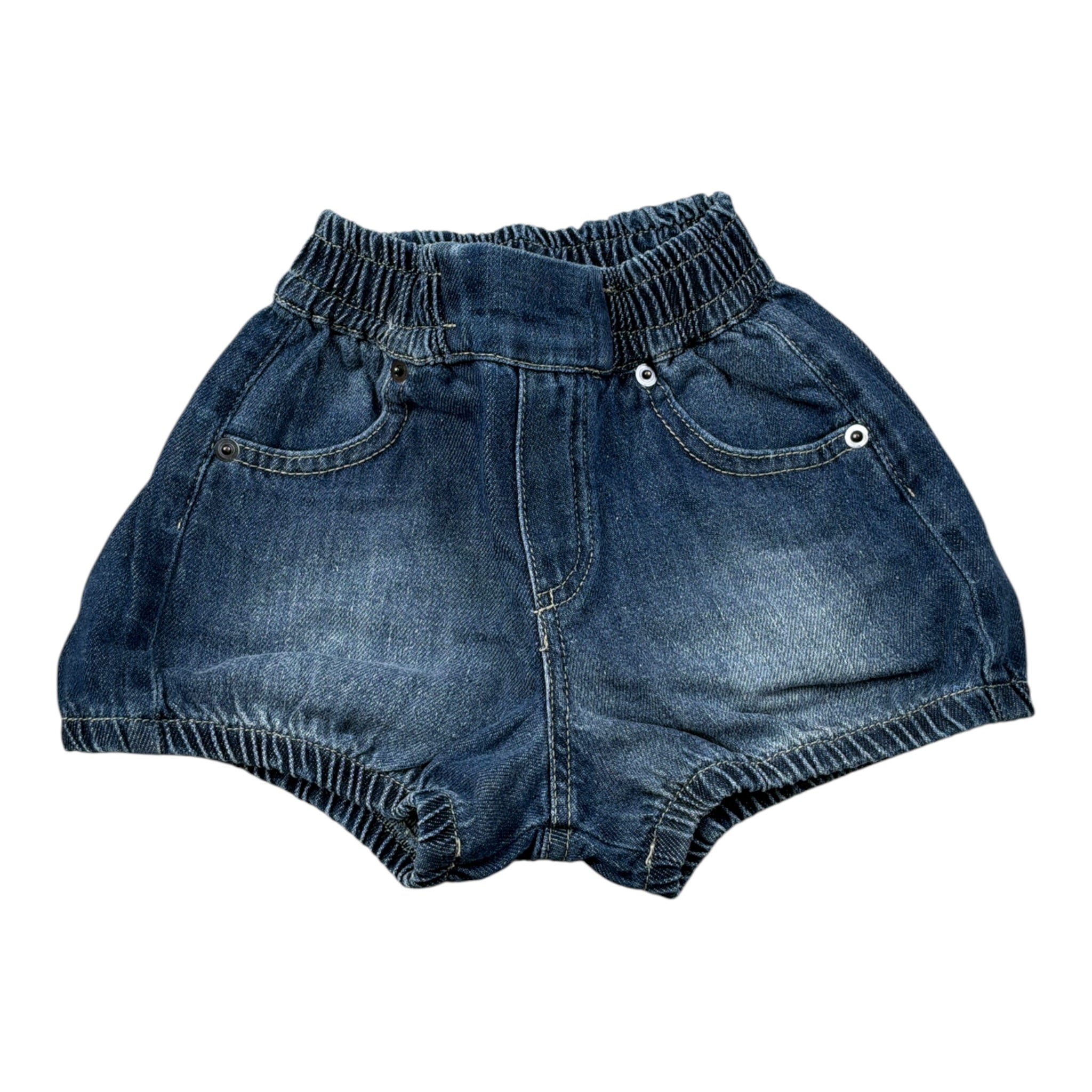 U+È Short tinta unita In Denim Blu per Neonata UE1911 BLU U+è 