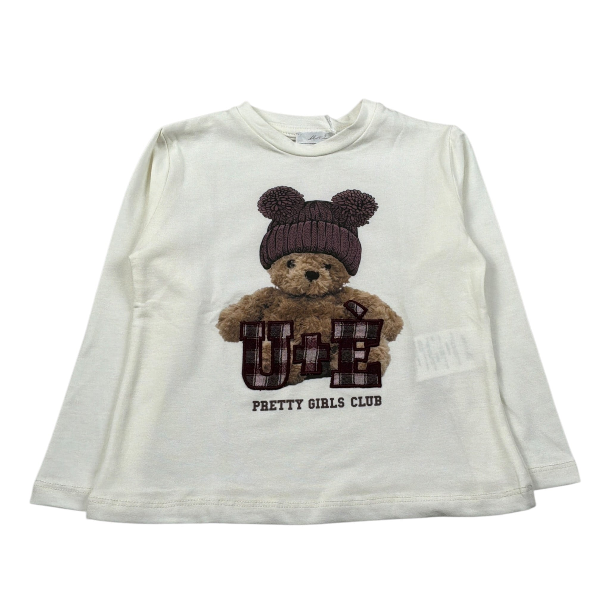U+È Shirt Girocollo tinta unita con Stampa Panna per Neonata UE2011 PANNA U+è 