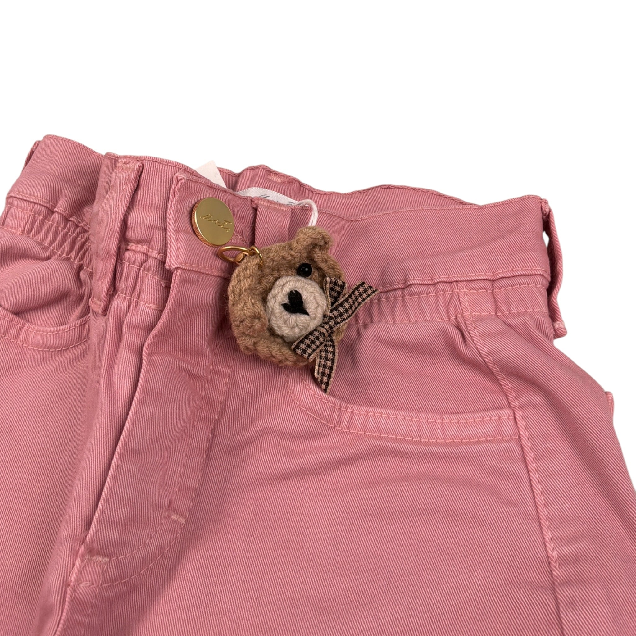 U+È Pantalone tinta unita Modello Palazzo Rosa per Neonata UE2032 ROSA U+è 