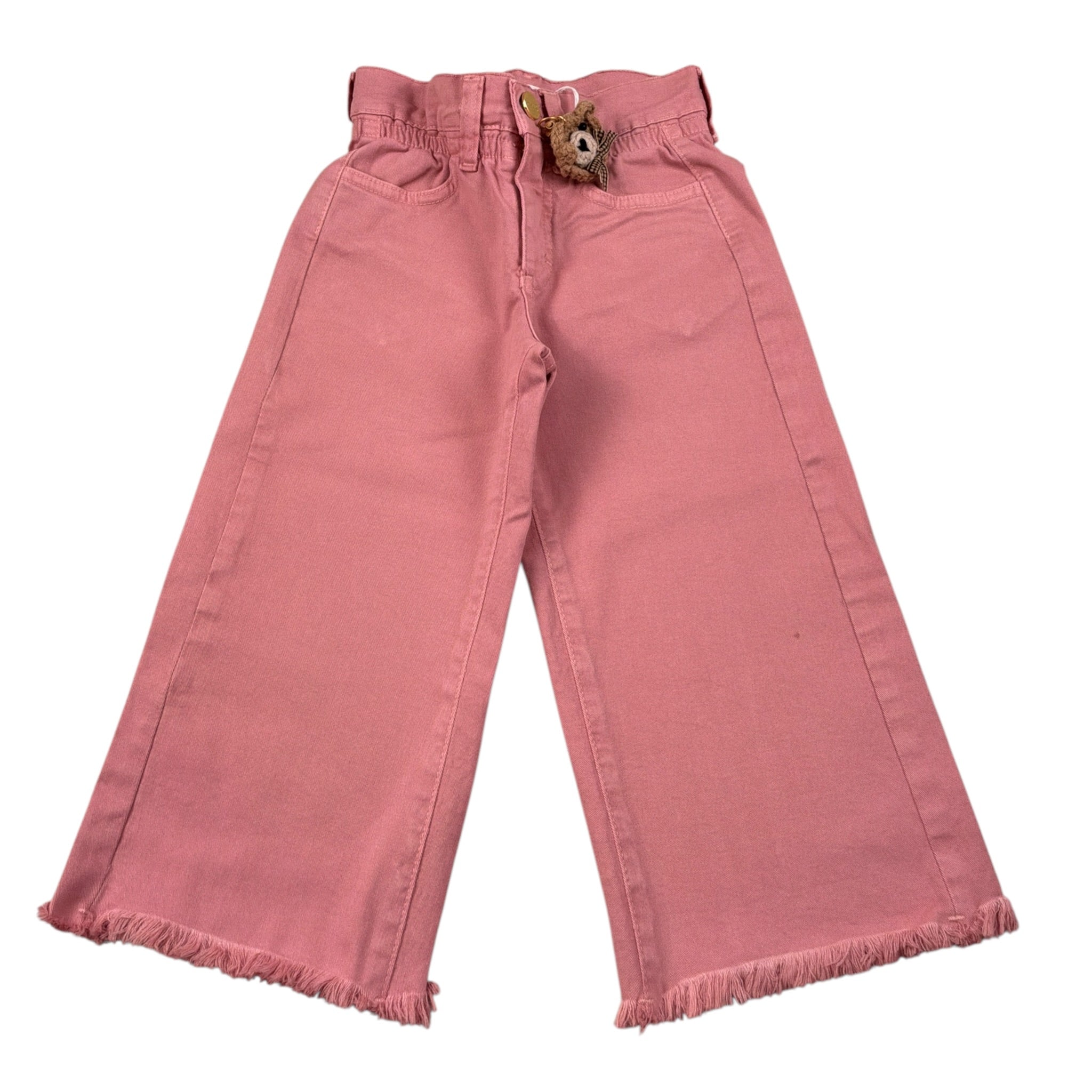 U+È Pantalone tinta unita Modello Palazzo Rosa per Neonata UE2032 ROSA U+è 