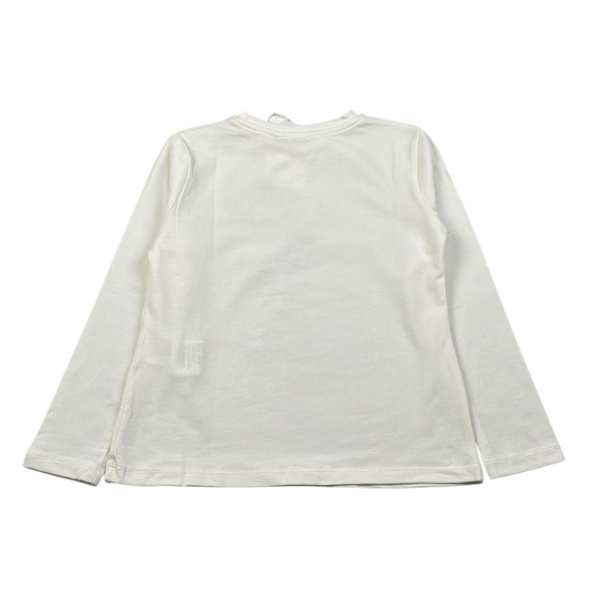 U+È Shirt Girocollo tinta unita con Stampa Panna per Bambina UE2036 PANNA U+è 