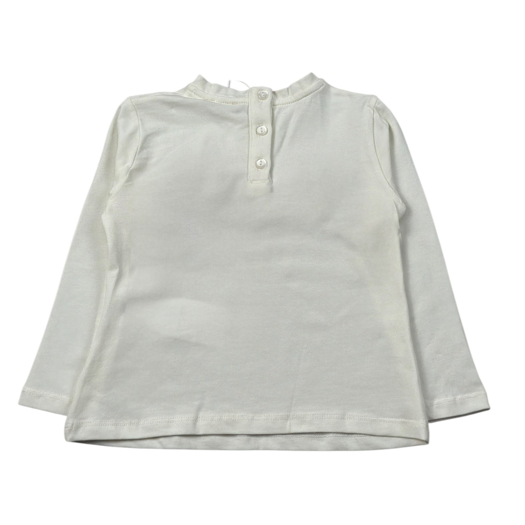U+È Shirt tinta unita con Stampa Panna per Bambina UE2040JX PANNA U+è 