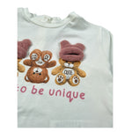 U+È Shirt tinta unita con Stampa Panna per Neonata UE2040X PANNA U+è 
