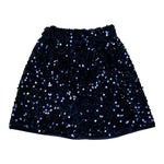 U+È Gonna tinta unita con Paillettes Blu per Neonata UE2082 BLU U+è 