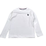 U.S. Pollo Assn Shirt tinta unita con Stampa Bianco per Neonato 000065 BIANCO U.S. POLO ASSN 