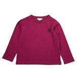 U.S. Pollo Assn Shirt tinta unita con Stampa Magenta per Neonata 000165 MAGENTA U.S. POLO ASSN 