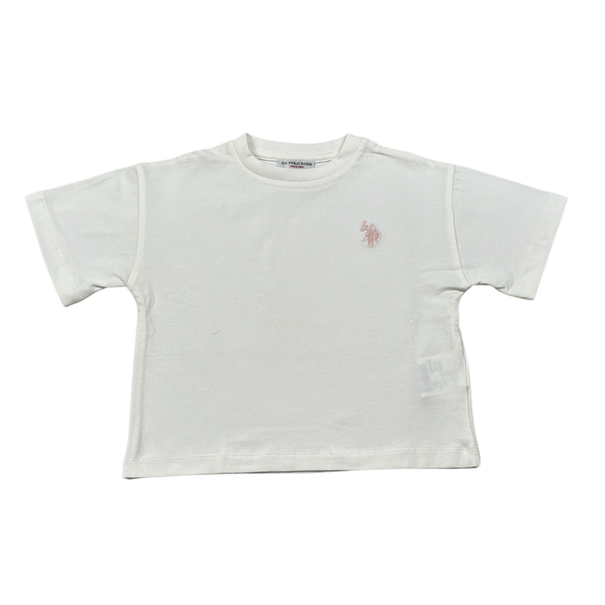 U.S. Polo Assn T-Shirt Girocollo tinta unita con Logo Bianco per Bambina US42610 BIANCO U.S. POLO ASSN 
