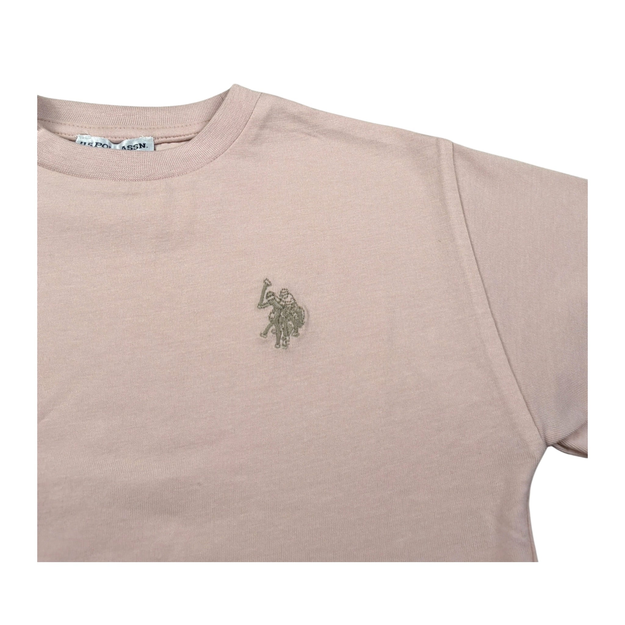 U.S. Polo Assn T-Shirt Girocollo tinta unita con Logo Rosa per Neonata US42610N ROSA U.S. POLO ASSN 