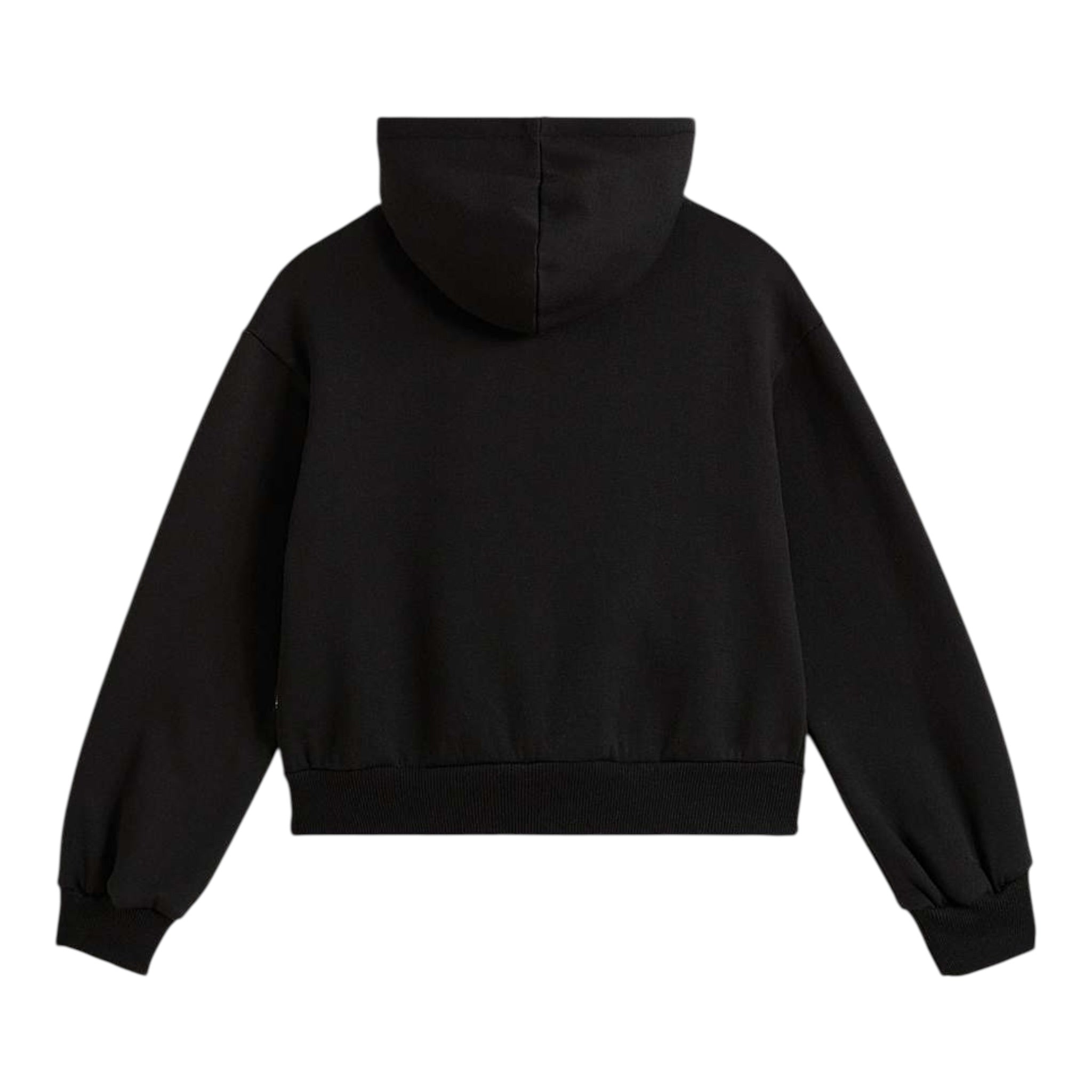 Vans Felpa tinta unita con Zip E Cappuccio Nero per Bambina VN000PPMBLK NERO VANS 