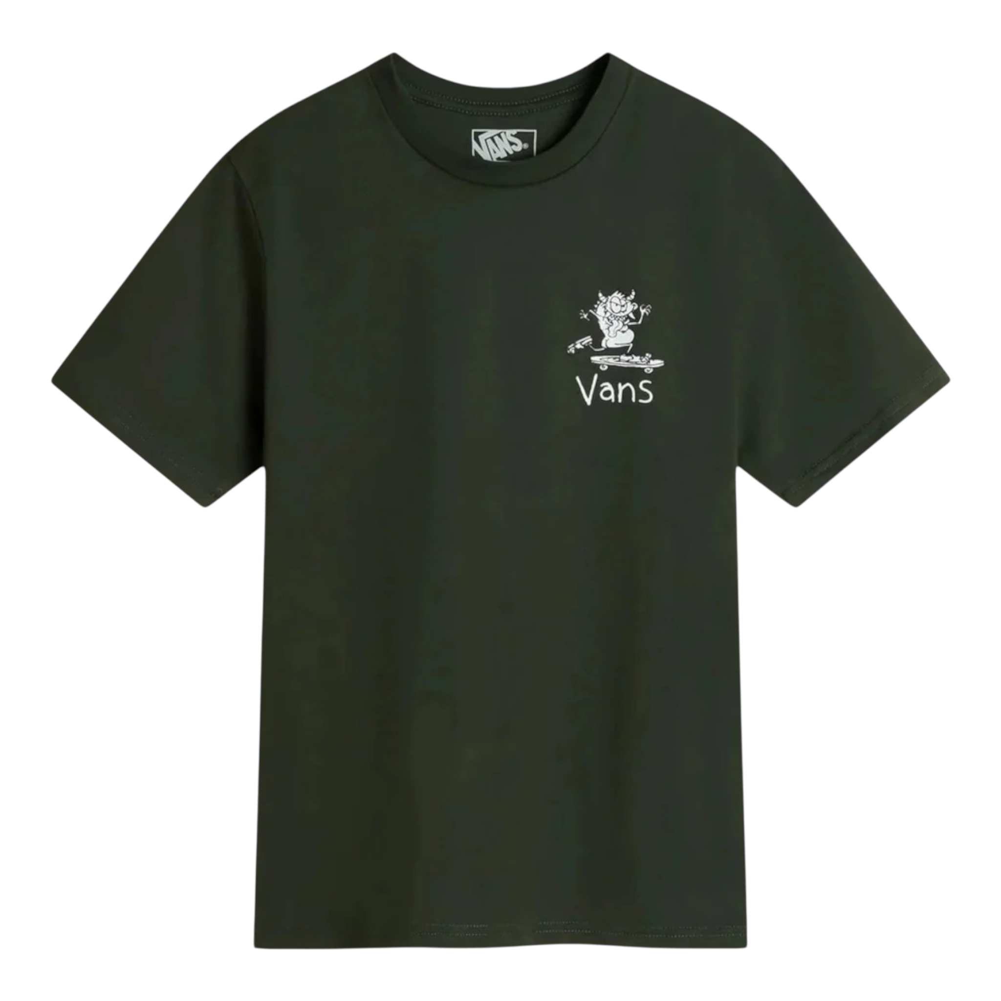 Vans T-Shirt tinta unita con Stampa Verde per Bambino VN000PXUEMU VERDE VANS 