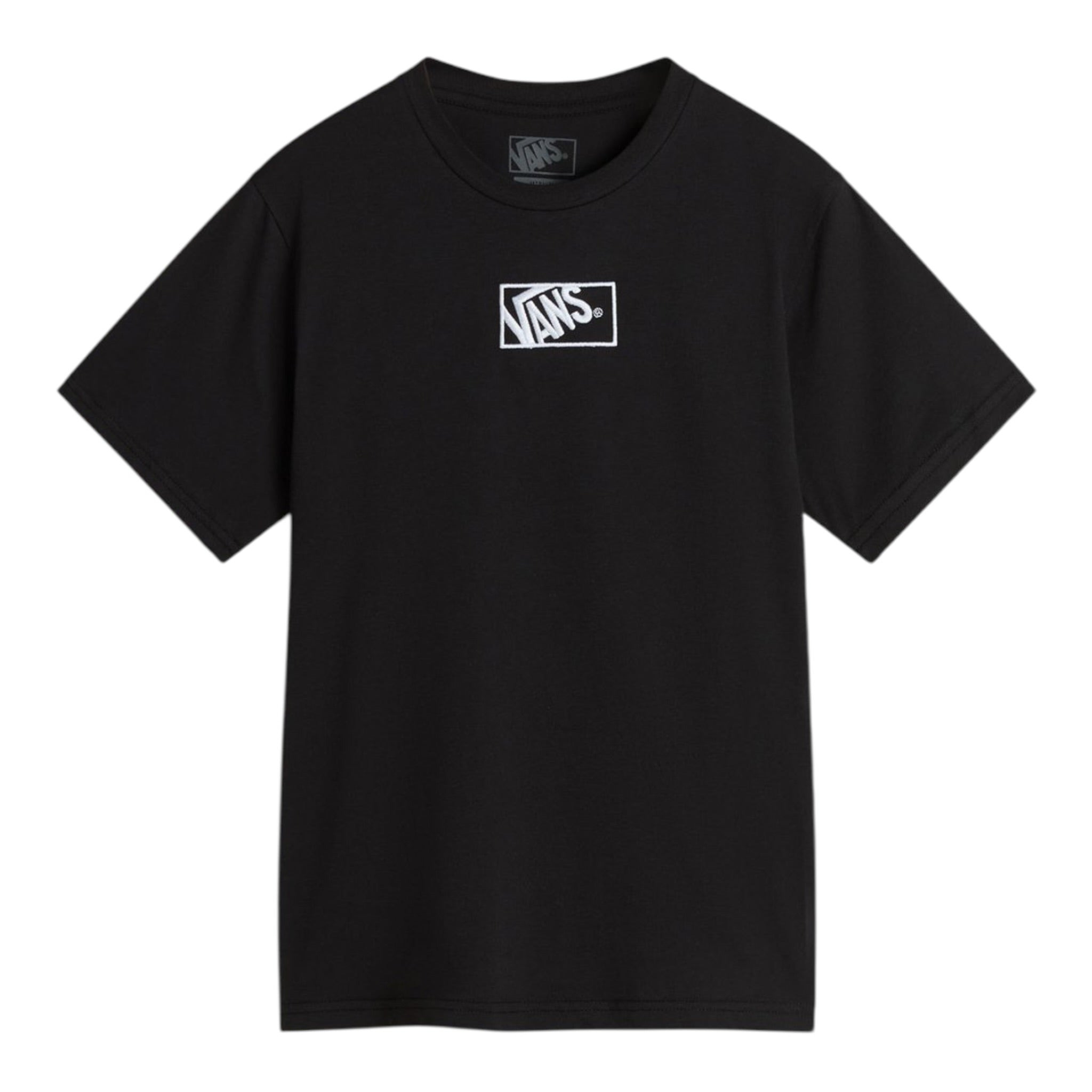 Vans T-Shirt Girocollo tinta unita con Logo Nero per Bambino VN000RBCBLK NERO VANS 