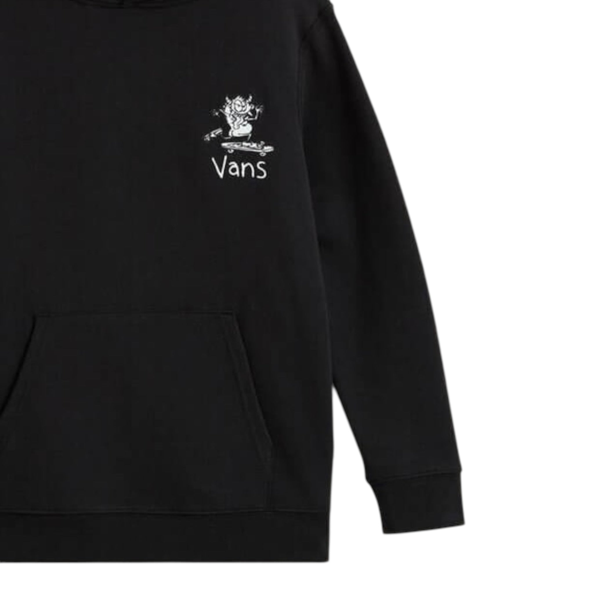 Vans Felpa tinta unita con Cappuccio E Stampa Nero per Bambino VN000RE2BLK NERO VANS 