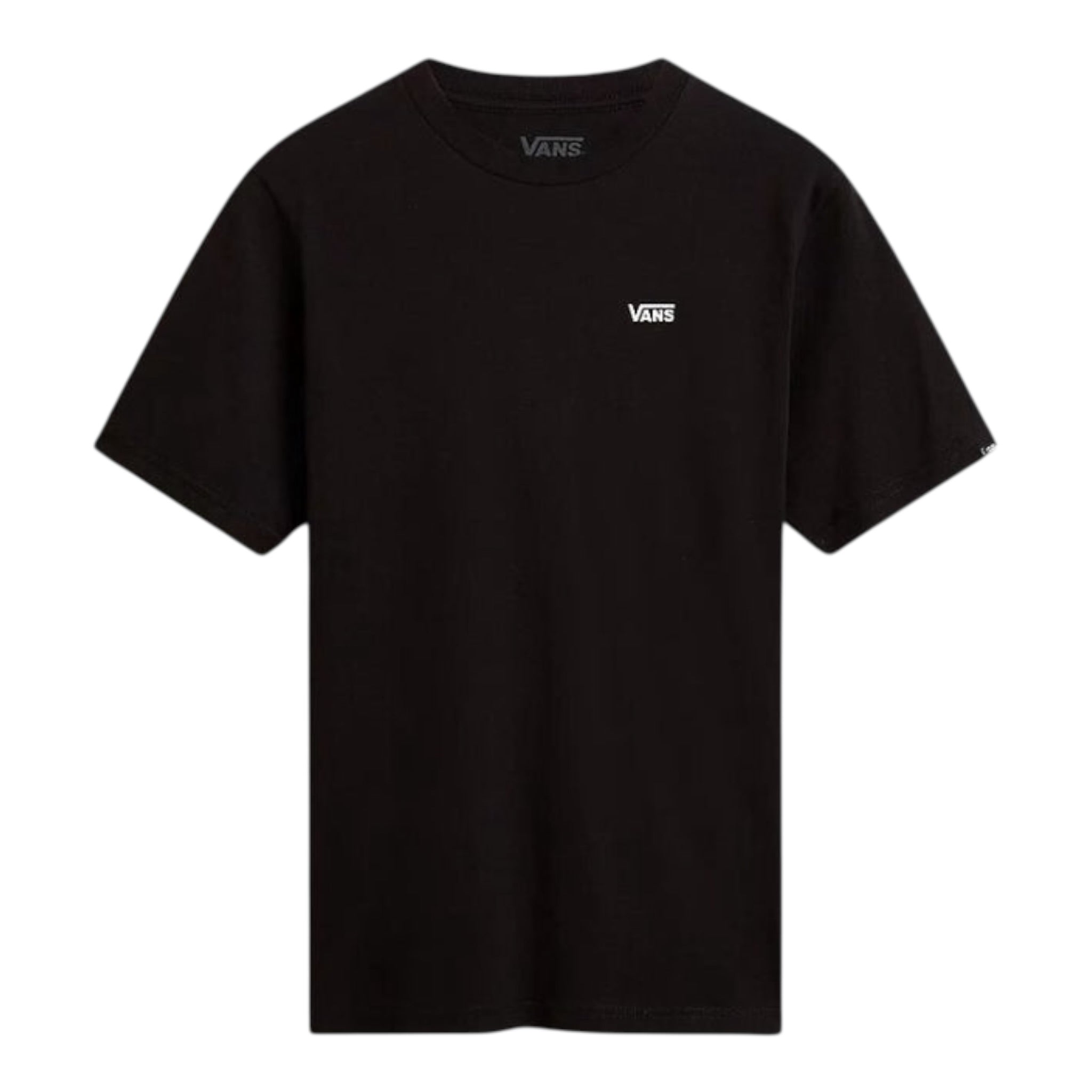 Vans T-Shirt tinta unita Girocollo con Logo Nero per Bambino VN0A4MQ3BLK NERO VANS 