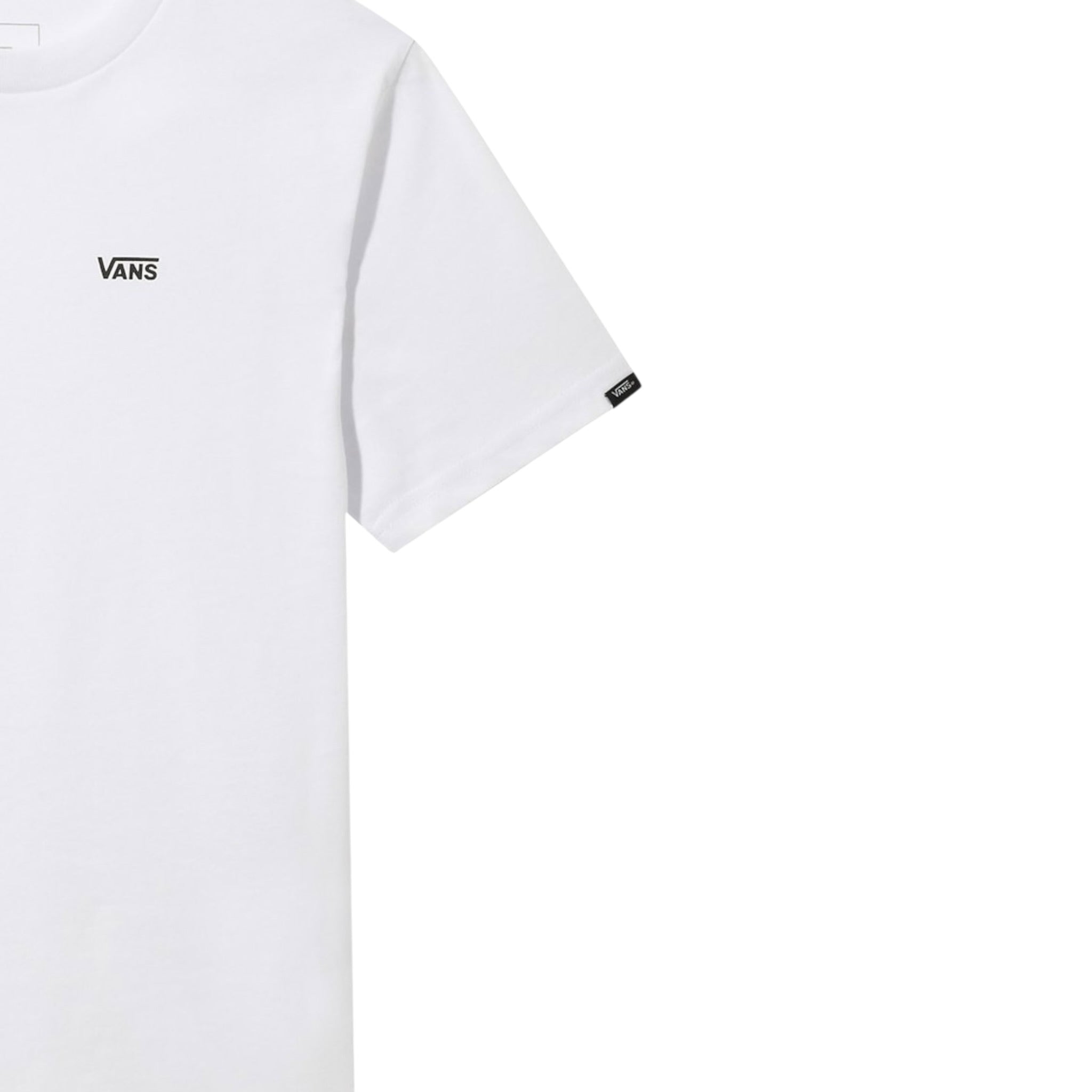 Vans T-Shirt tinta unita Girocollo con Logo Bianco per Bambino VN0A4MQ3WHT BIANCO VANS 