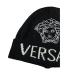 Versace Cappello tinta unita con Logo Nero per Bambina 1002119 NERO VERSACE 