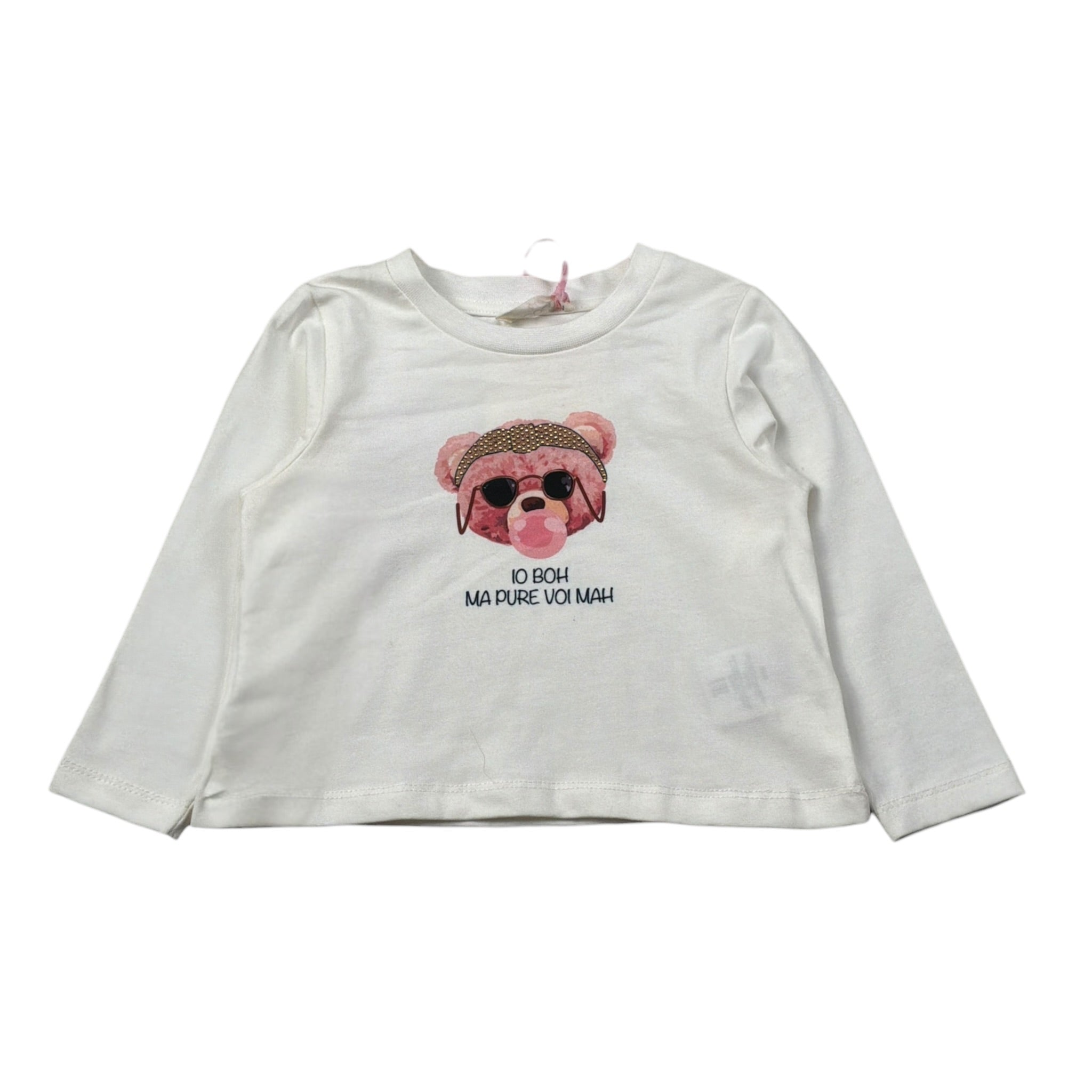 Vicolo Shirt Girocollo tinta unita con Stampa Panna per Neonata 3141M00242N PANNA VICOLO 