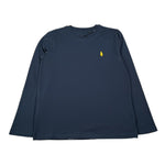 Walt Bay Shirt Girocollo tinta unita con Logo Blu per Bambino SHTWBB BLU WALT BAY 