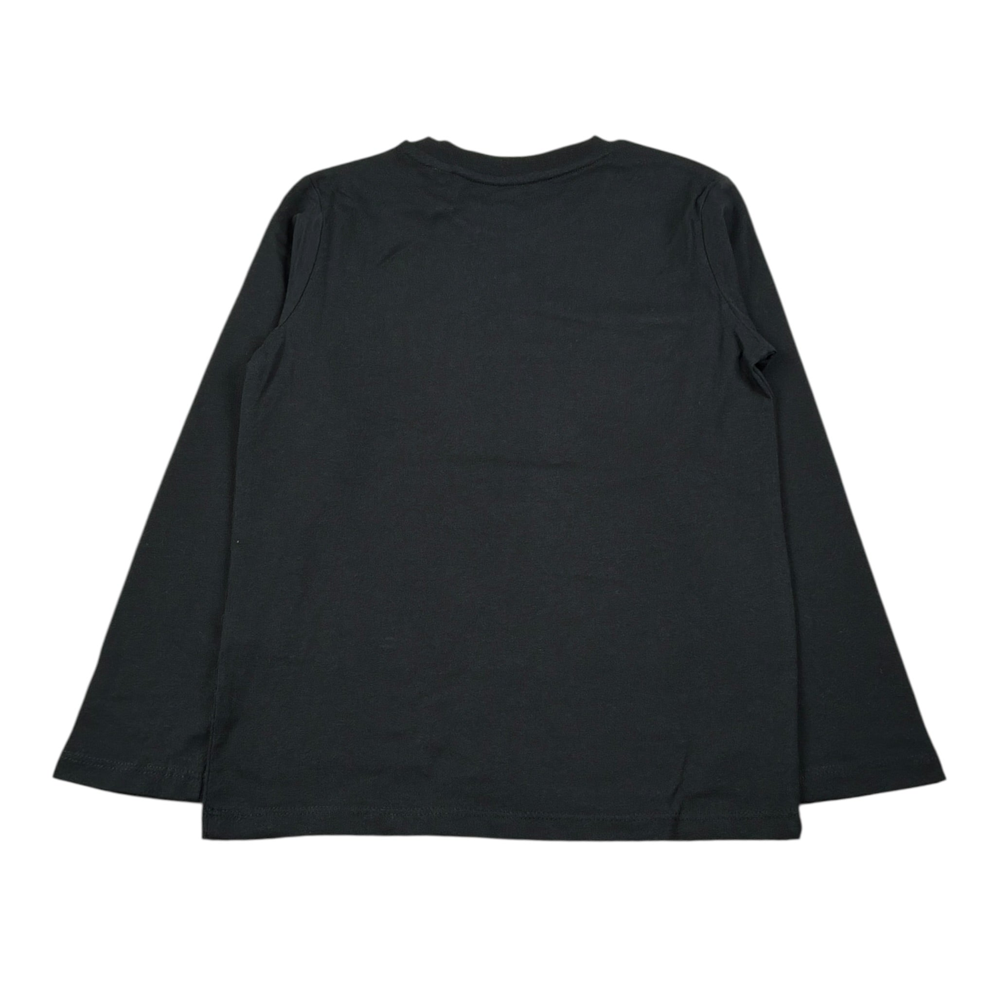Walt Bay Shirt Girocollo tinta unita con Logo Nero per Bambino SHTWBB NERO WALT BAY 
