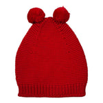 Wedoble Cappello tinta unita con Pon Pon Rosso per Bambina I2110307C ROSSO WEDOBLE 