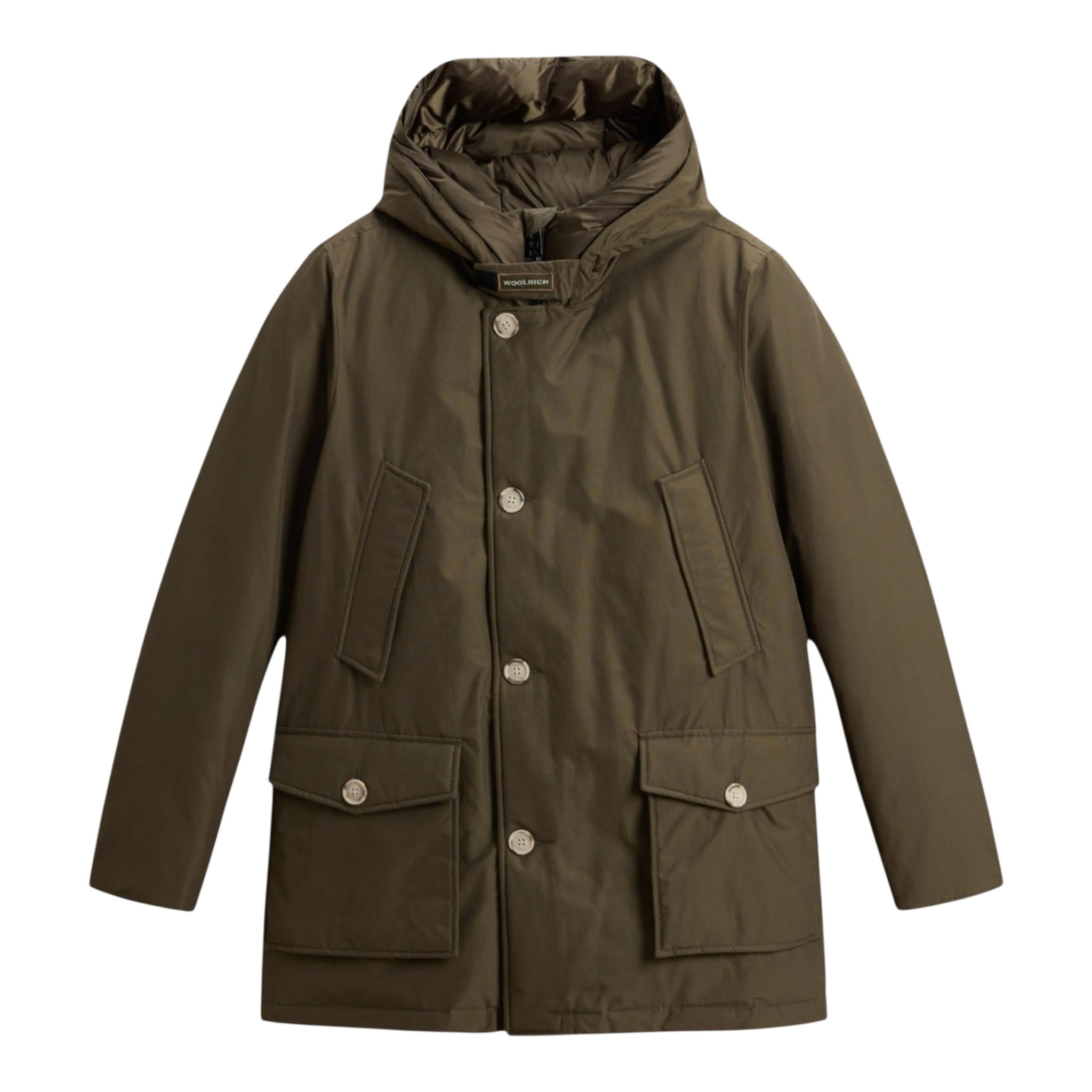 Woolrich Giubbino tinta unita con Bottoni Verde per Bambino WKOU0188 VERDE WOOLRICH 