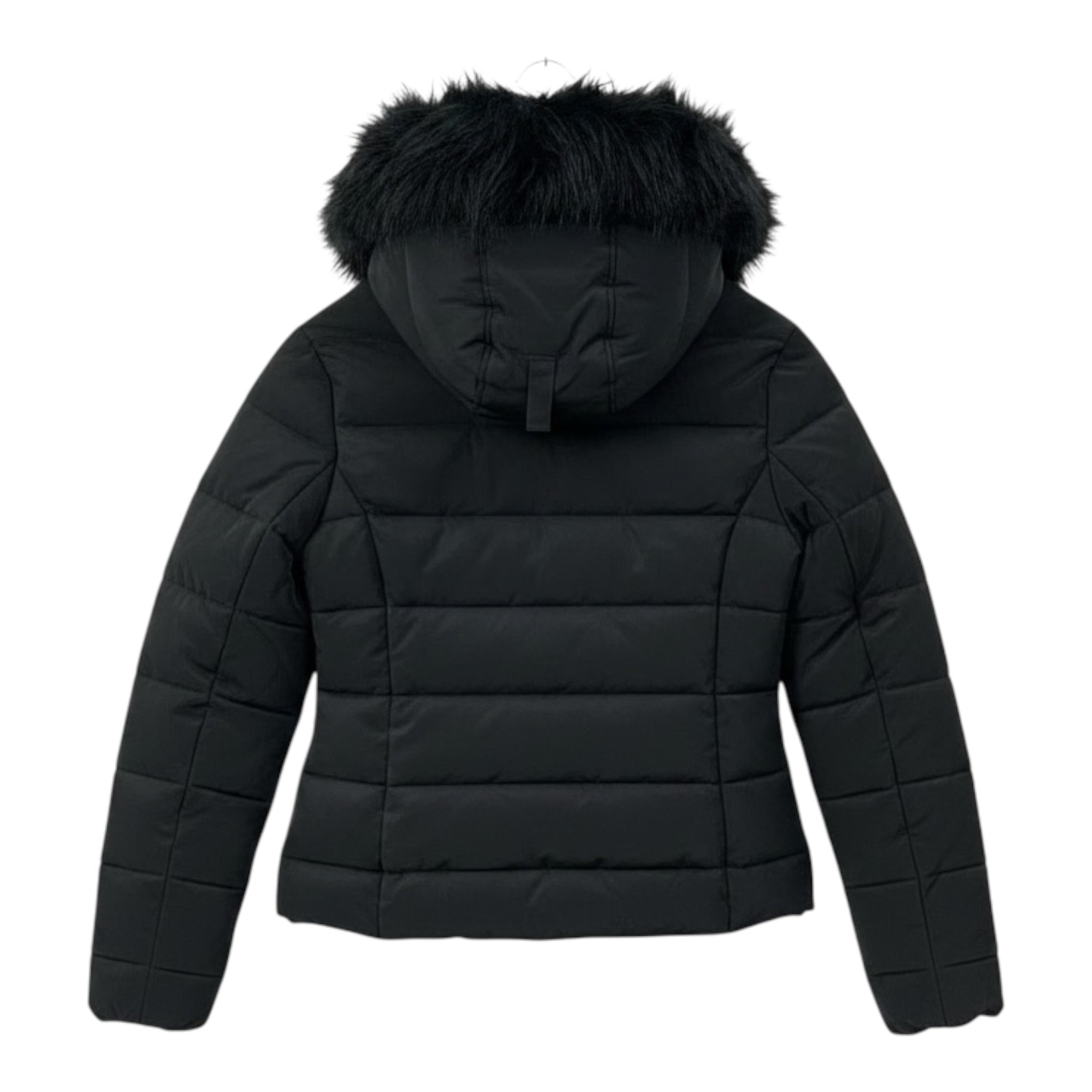 Yes Zee Giubbino tinta unita con Cappuccio Nero per Bambina 3015 NERO YES ZEE 