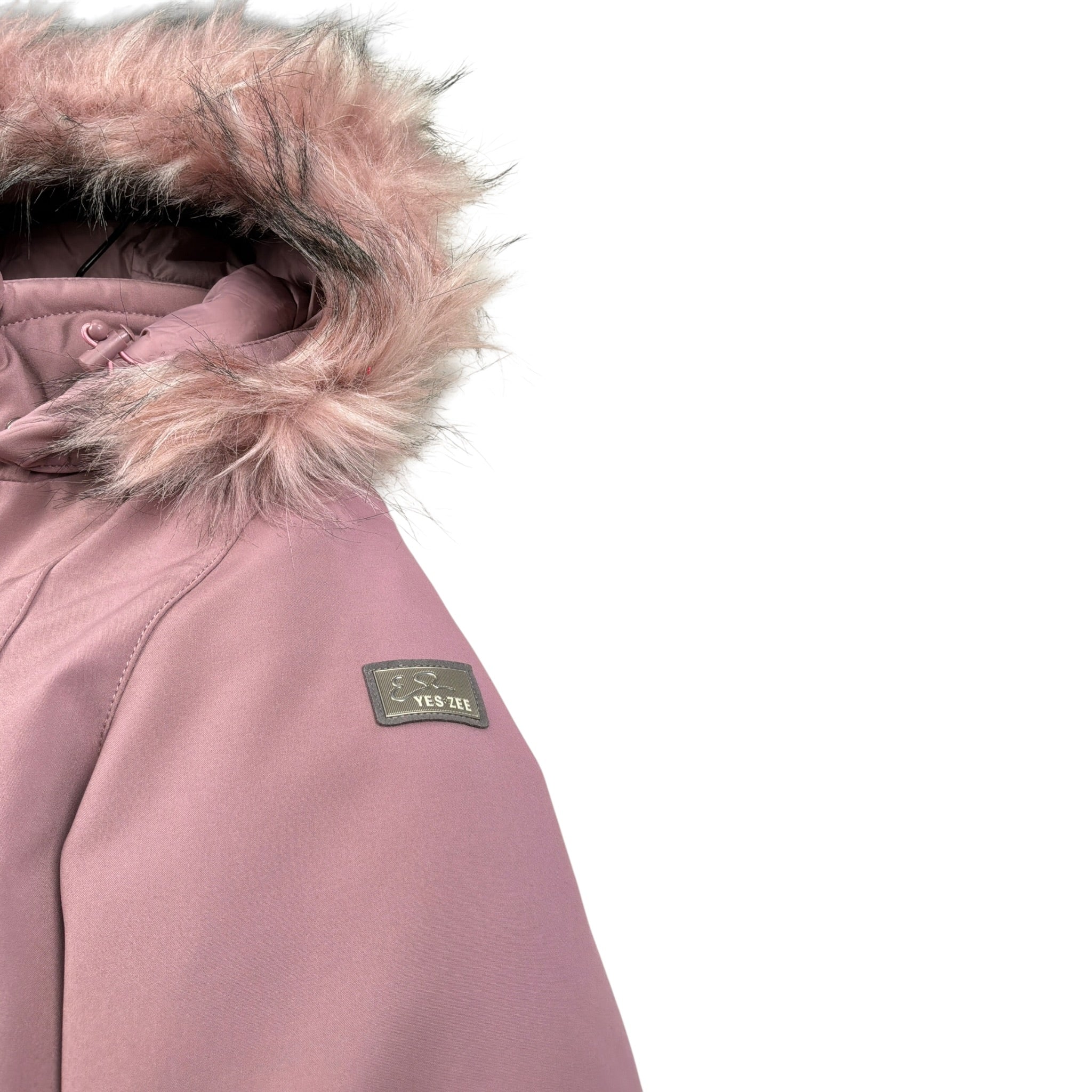 Yes Zee Giubbino tinta unita con Cappuccio Rosa per Bambina 3196 ROSA YES ZEE 