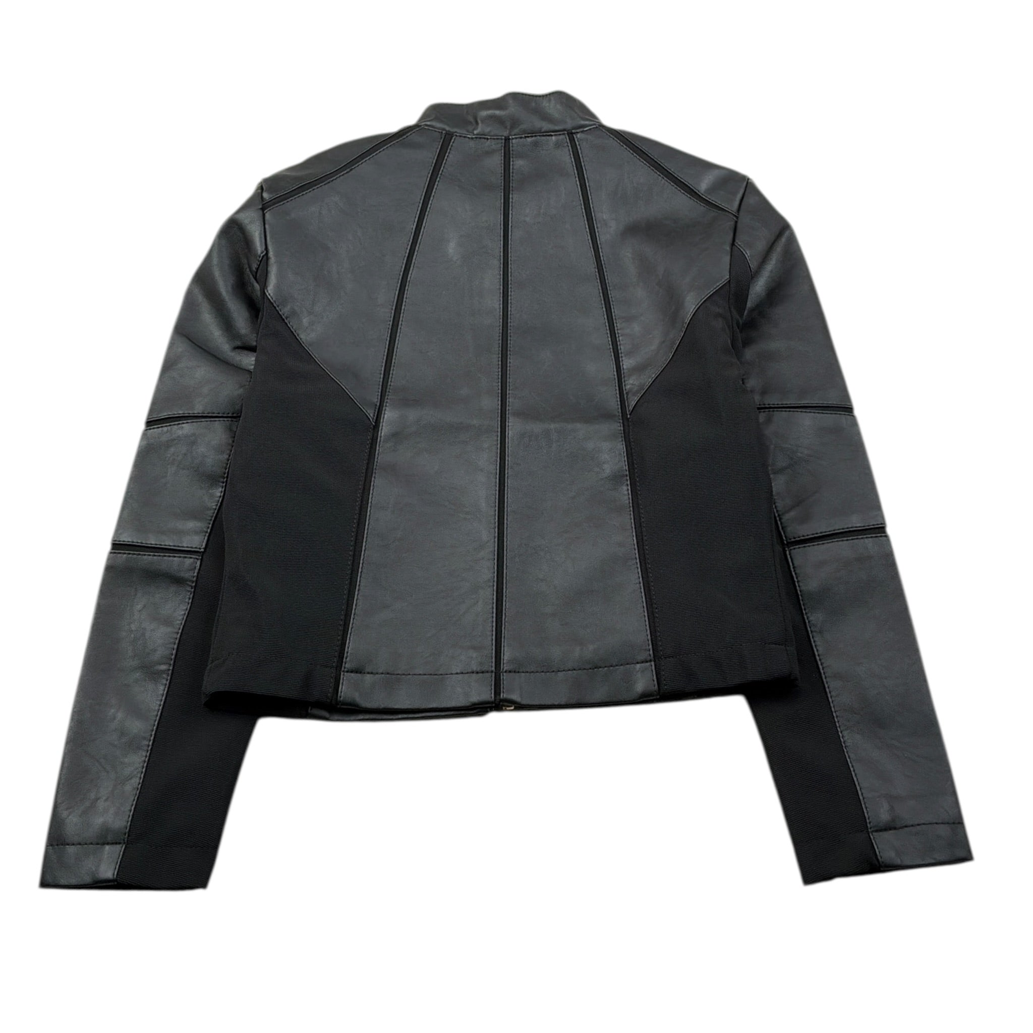 Yes Zee Chiodo In Ecopelle tinta unita Nero per Bambina 3374 NERO YES ZEE 