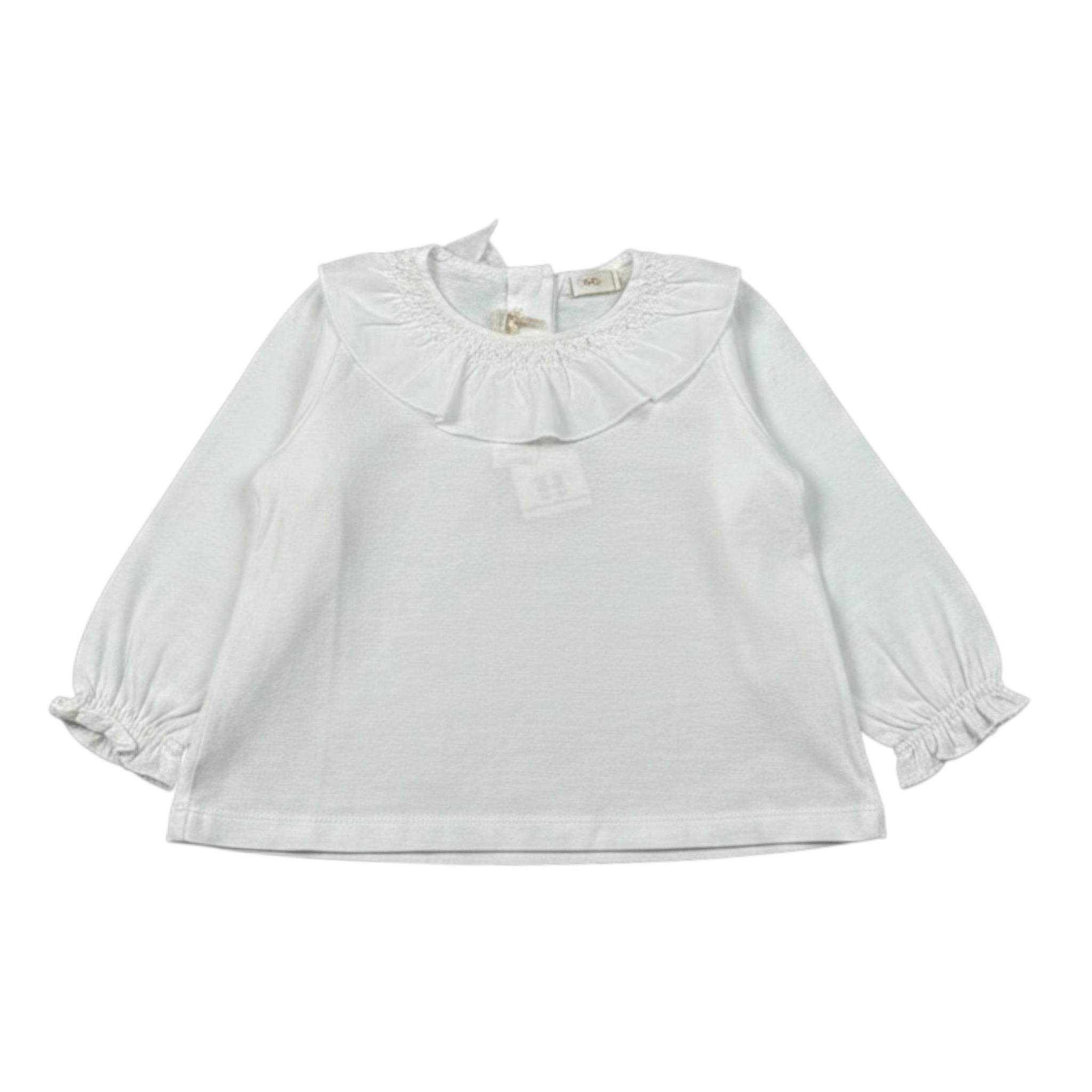 Zhoe & Tobiah Shirt tinta unita con Colletto Bianco per Neonata BBB1FN BIANCO ZHOE & TOBIAH 