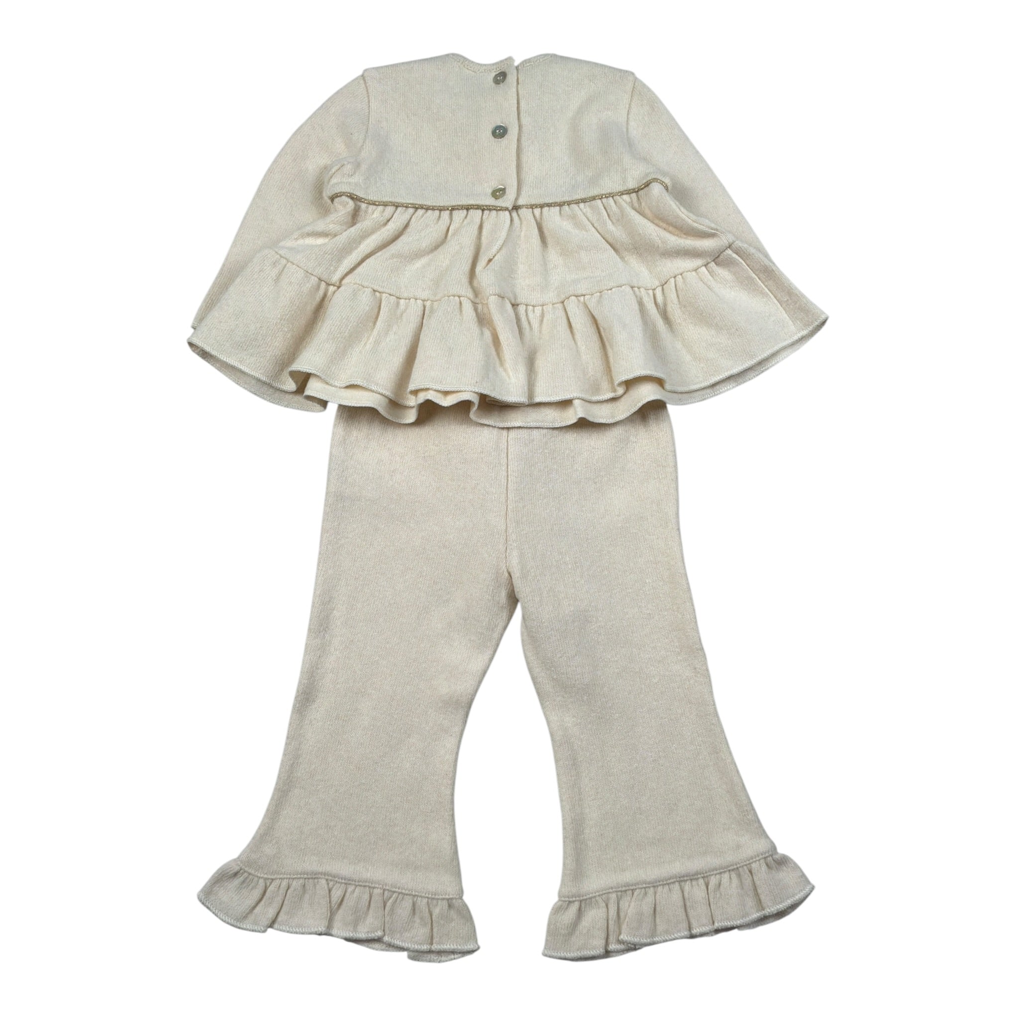 Zhoe & Tobiah Completo 2 Pezzi Maglia-Pantalone tinta unita Panna per Neonata KKT15F PANNA ZHOE & TOBIAH 
