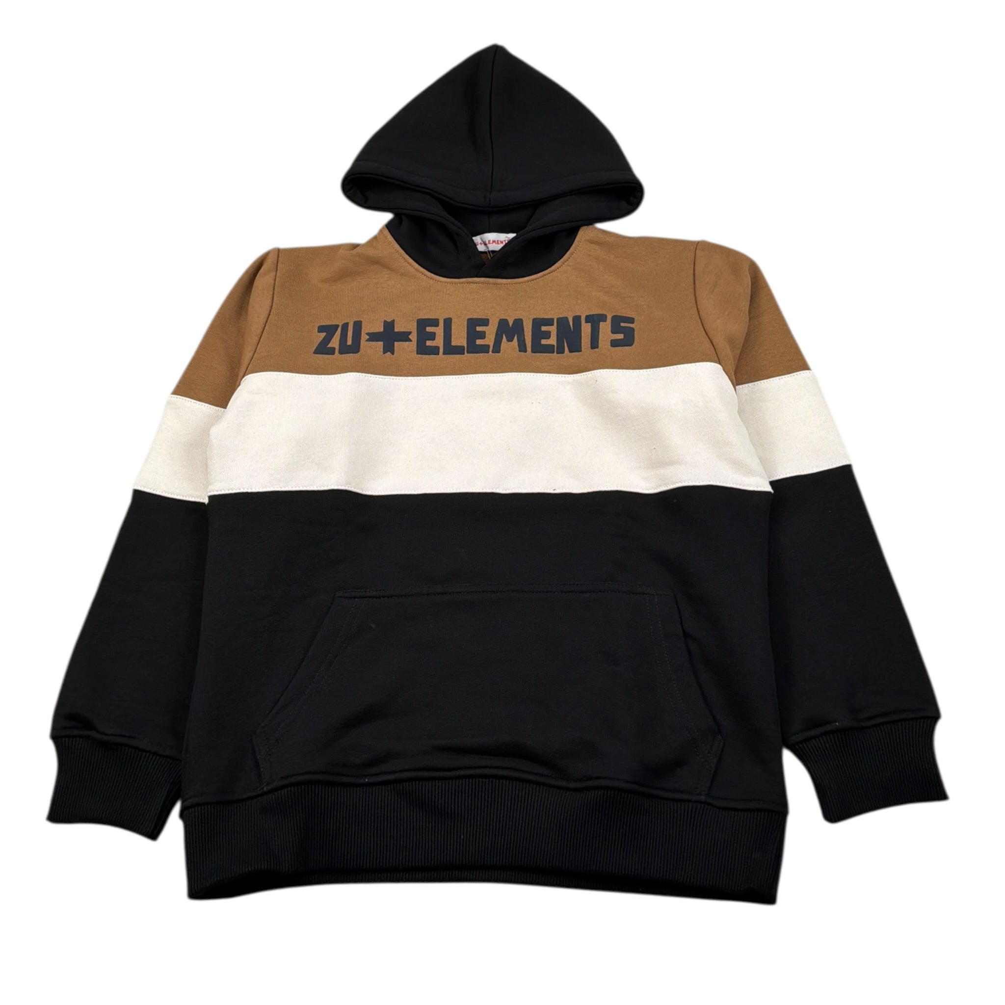 Zu+Elements Felpa Chiusa con Cappuccio Tricolore Multicolor per Bambino ZU1860 MULTICOLOR ZU+ELEMENTS 