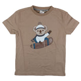 Little Bear T-Shirt Girocollo Tinta Unita Con Stampa