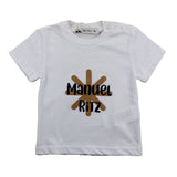 Manuel Ritz T-Shirt Girocollo Tinta Unita Con Stampa In Contrasto