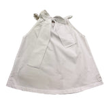@Madilly Camicia Tinta Unita con Fiocco per Bambina ECO BIANCO @MADILLY 