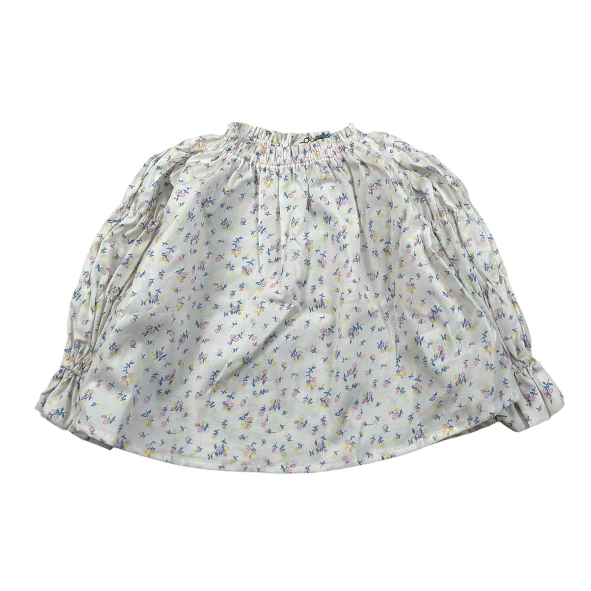 A' La Page Camicia Tinta Unita con Fantasia Fiori per Neonata AL27X BIANCO A' LA PAGE 