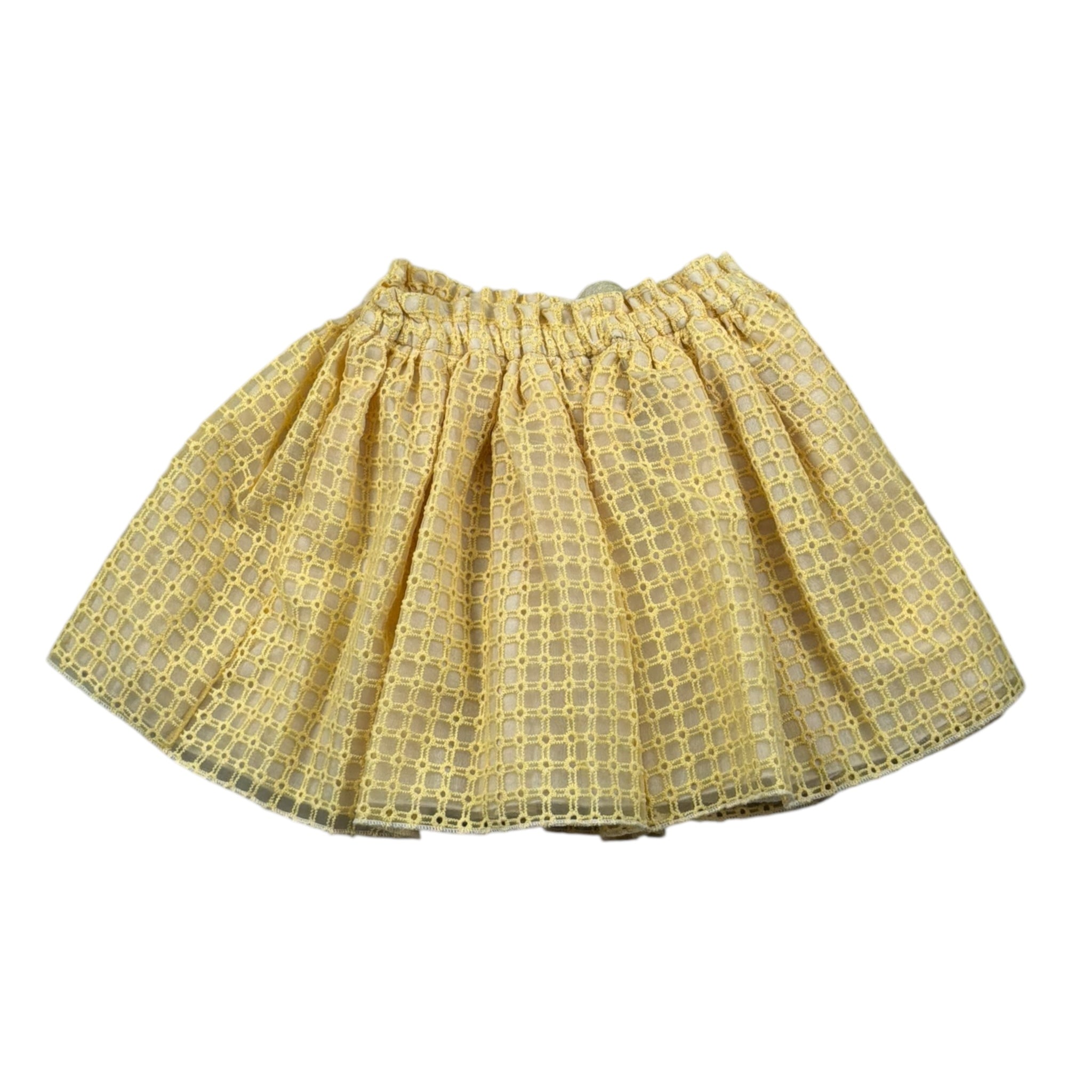 A' La Page Gonna Tinta Unita con Elastico In Vita per Bambina ALLIUM GIALLO A' LA PAGE 