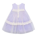 Abel & Lula Abito Cerimonia Tinta Unita con Tulle Giromanica per Neonata 5016 LILLA ABEL & LULA 