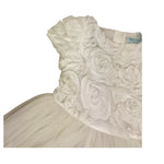 Abel & Lula Abito Mezza Manica Tinta Unita con Tulle per Bambina 5055 BIANCO ABEL & LULA 