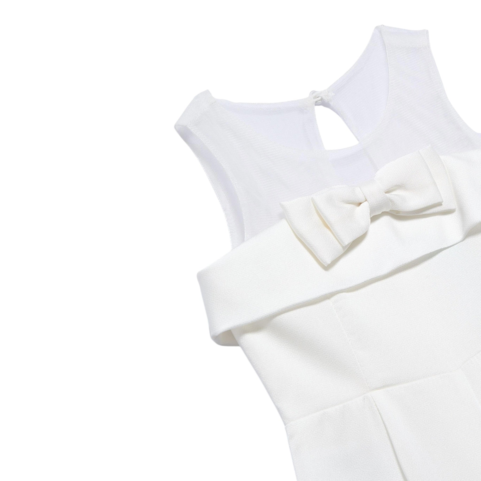 Abel & Lula Abito Giromanica Tinta Unita Modello Palazzo per Bambina 5219 PANNA ABEL & LULA 
