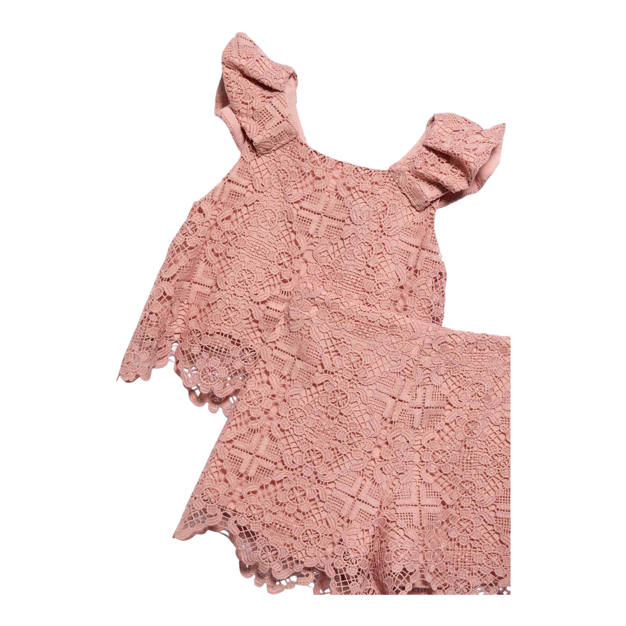 Abel & Lula Completo 2 Pezzi Top-Short Tinta Unita Trafrato per Bambina 5230 ROSA ABEL & LULA 