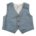 Aletta Gilet tinta unita Azzurro per Neonato M220421 AZZURRO ALETTA 