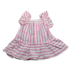 Aletta Abito Giromanica Fantasia A Righe Bianco/Rosa per Neonata R22607 BIANCO/ROSA ALETTA 